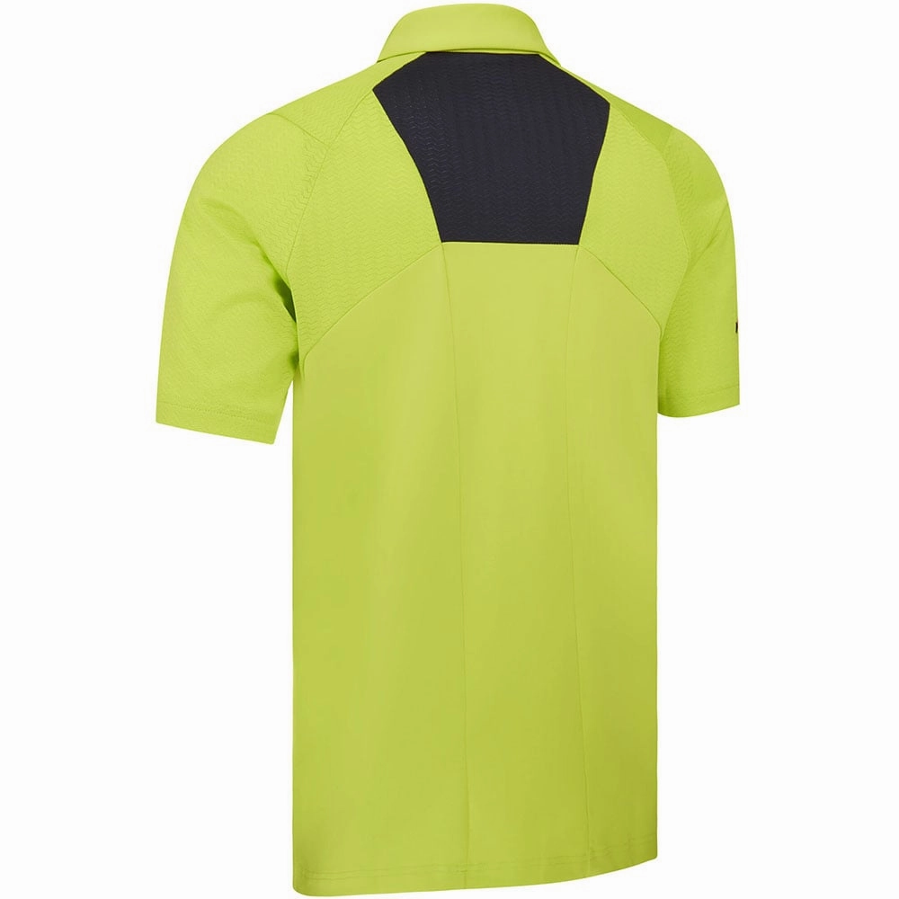 Callaway Odyssey Ventilated Block Polo Shirt - Surreal Green Hydrophobic coating Comfy Style