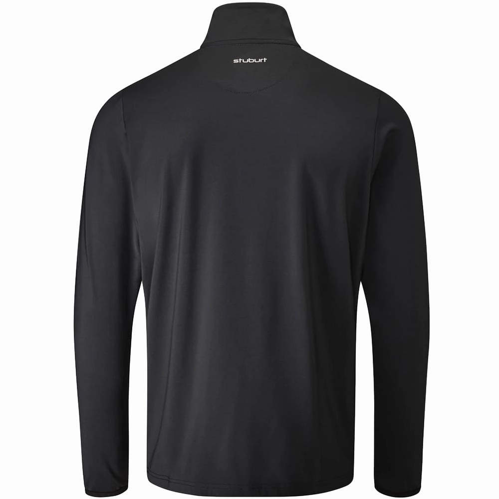 Stuburt Reynold 1/2 Zip Pullover - Black/Slate Grey embroidery accents Versatile Top