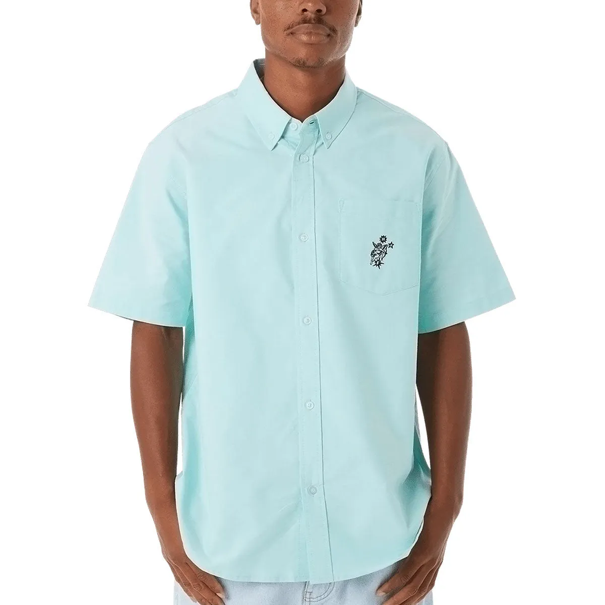 Black Tie Optional HUF Icarus Oxford Shirt - Diffused Jade