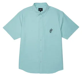 HUF Icarus Oxford Shirt - Diffused Jade Subtle pattern Winter Essentials