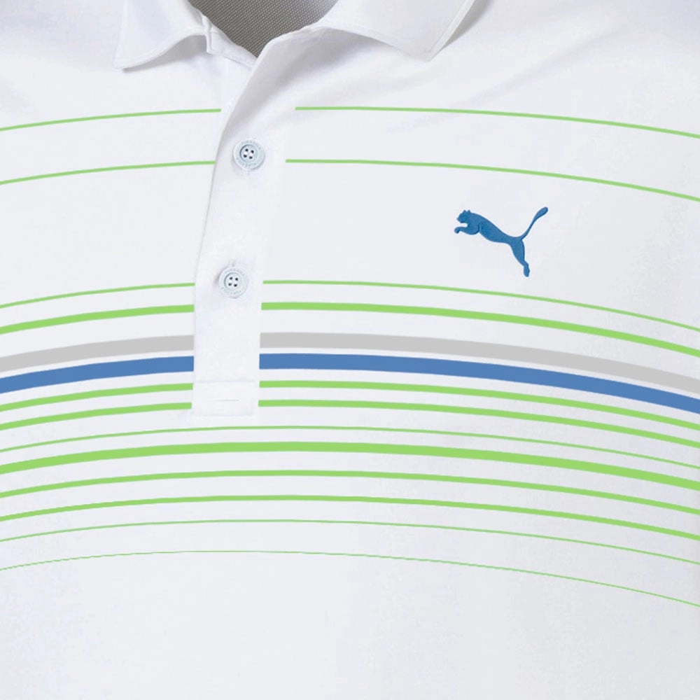 EcoFriendly Dye Puma MATTR Canyon Polo Shirt - Bright White/Bright Cobalt