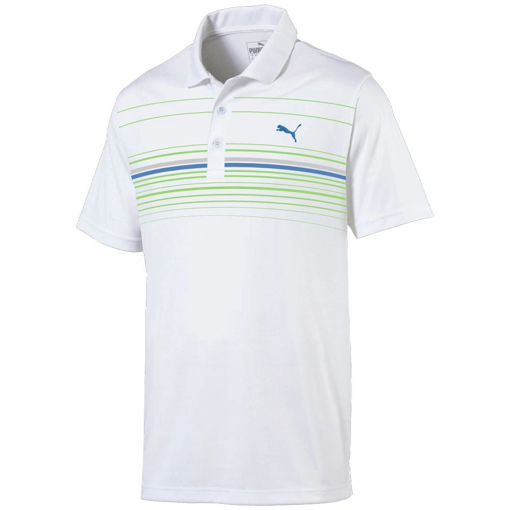 Puma MATTR Canyon Polo Shirt - Bright White/Bright Cobalt Classic Design