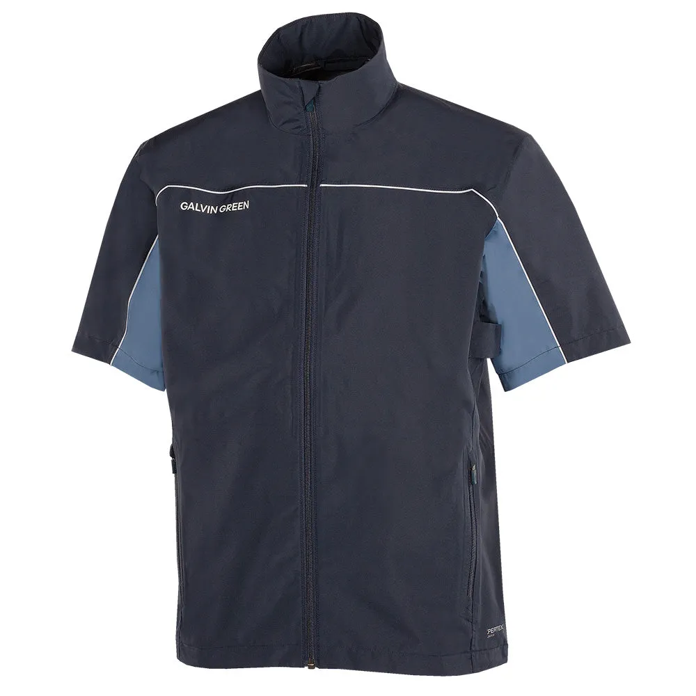 Quilted Stitching Galvin Green Air Waterproof Jacket - Navy/Moonlight Blue