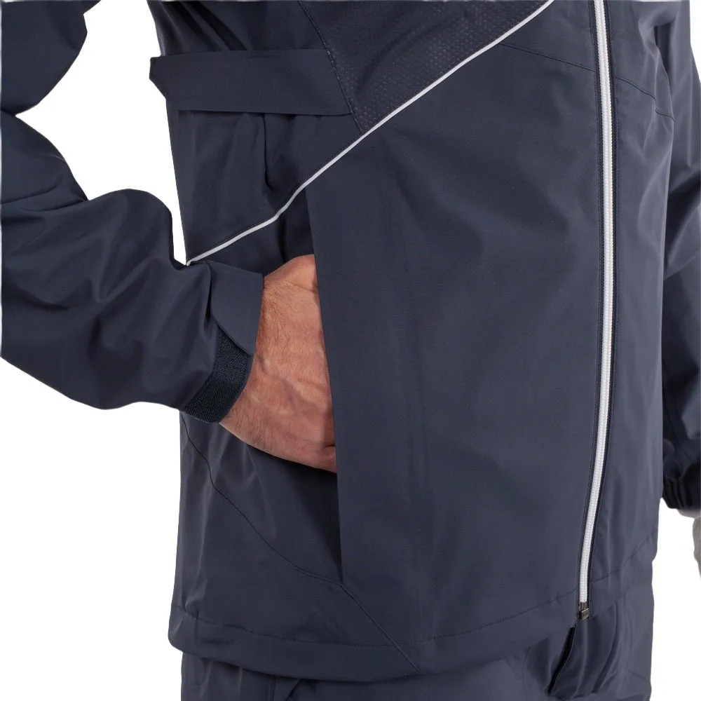 City Walking Style Galvin Green Ames Waterproof DRYVR Jacket - Navy/White