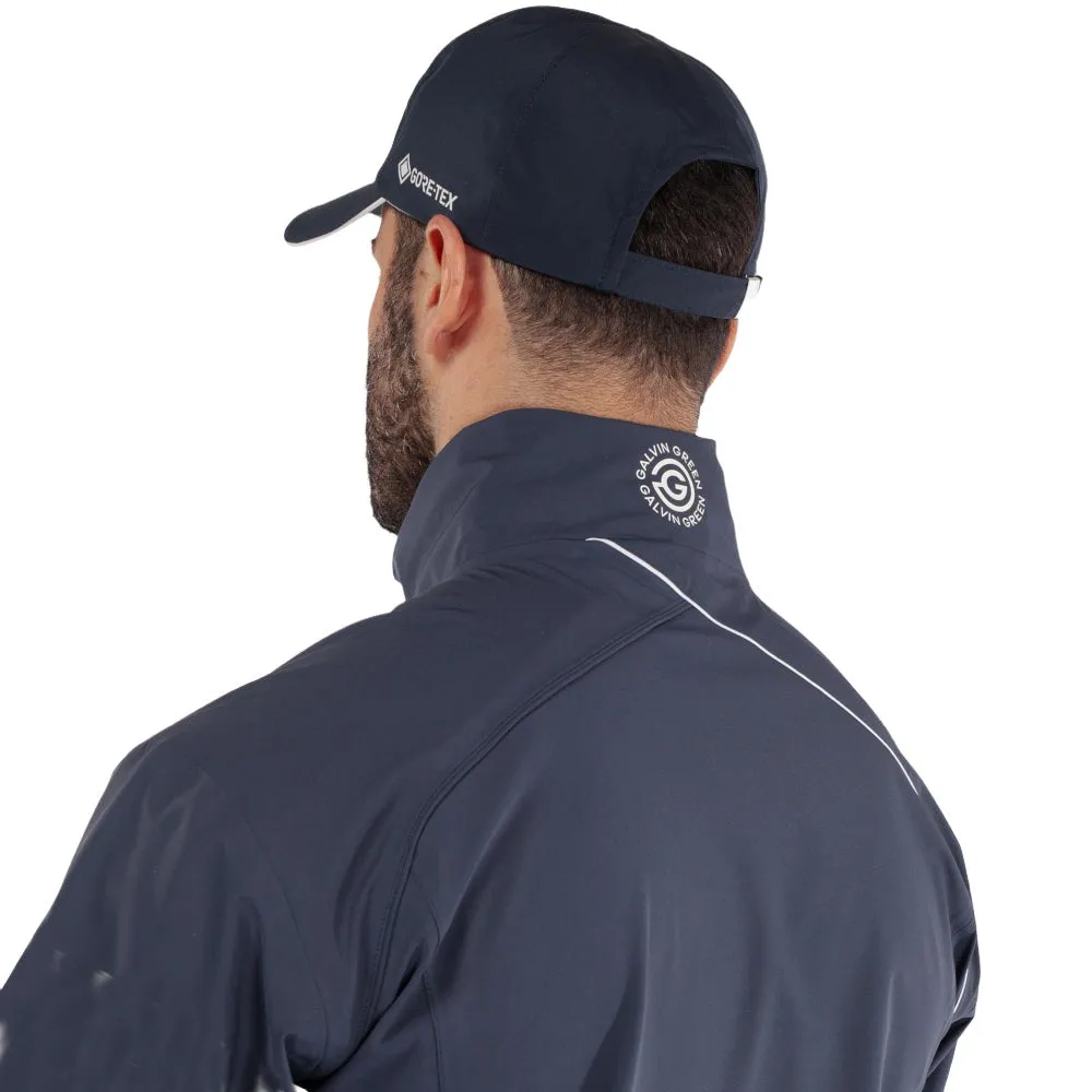 Compression Layer Anti Pilling Finish Galvin Green Ames Waterproof DRYVR Jacket - Navy/White