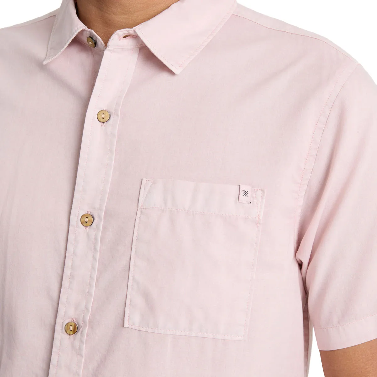 No Chafe Edging Roark Made To Fade Woven Shirt - Washed Dusty Violet