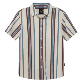 Stance Bales Button Up Shirt - Navy Stripe Casual Hangout Weekend Adventure