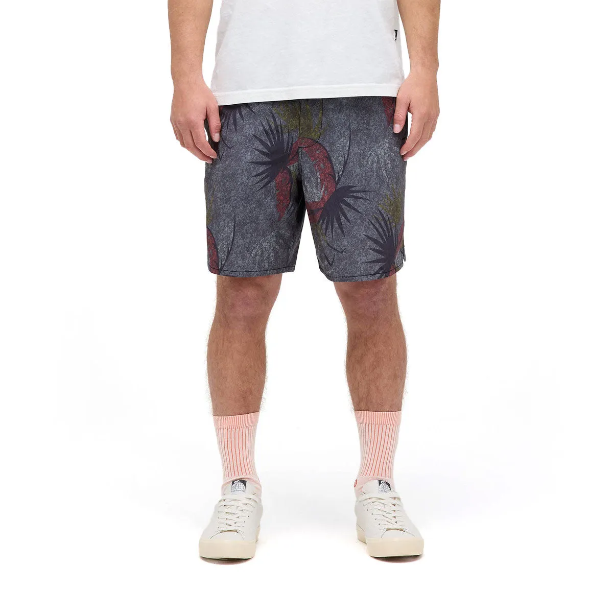 AntibacterialCoating Flexible Waistband Stance Complex 7in Hybrid Shorts - Black Fade
