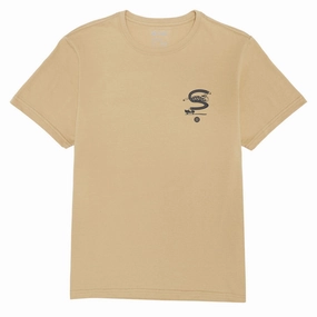Stance Pounding Pavement T-Shirt - Khaki Breathable and Comfortable Unique Design