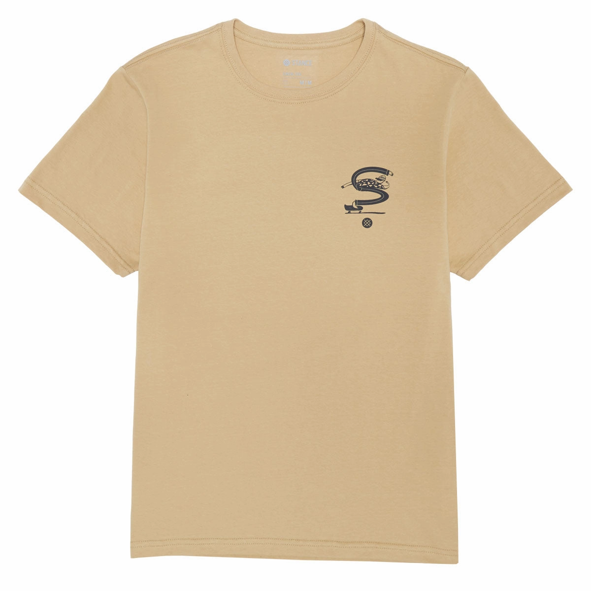 Stance Pounding Pavement T-Shirt - Khaki Breathable and Comfortable Unique Design