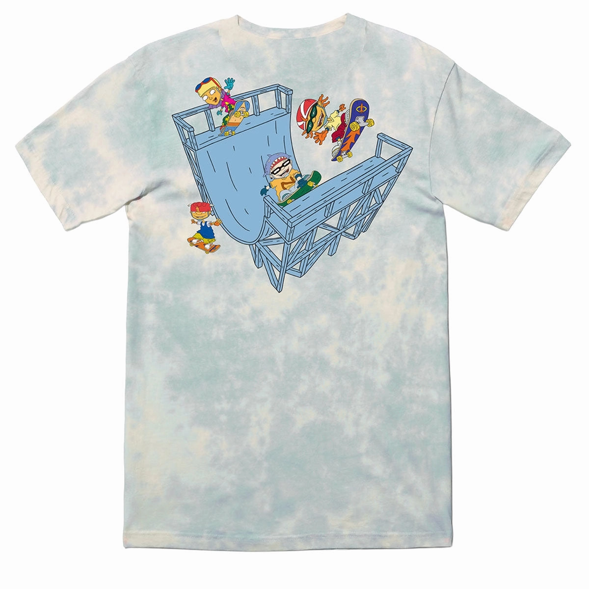 Fashion-Forward Look Stance Rocket Power T-Shirt - Blue Dye