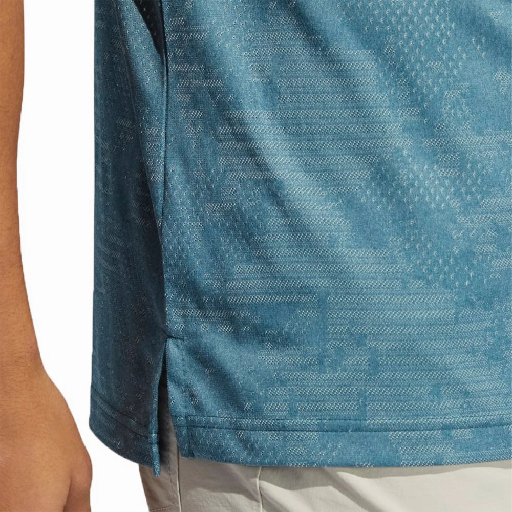 UVProtectionFinish adidas Camo Polo Shirt - Wild Teal/Acid Mint