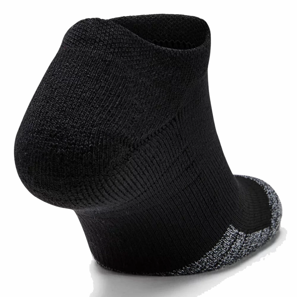 Fashion-Forward Under Armour HeatGear No Show Socks (3 Pack) - Black