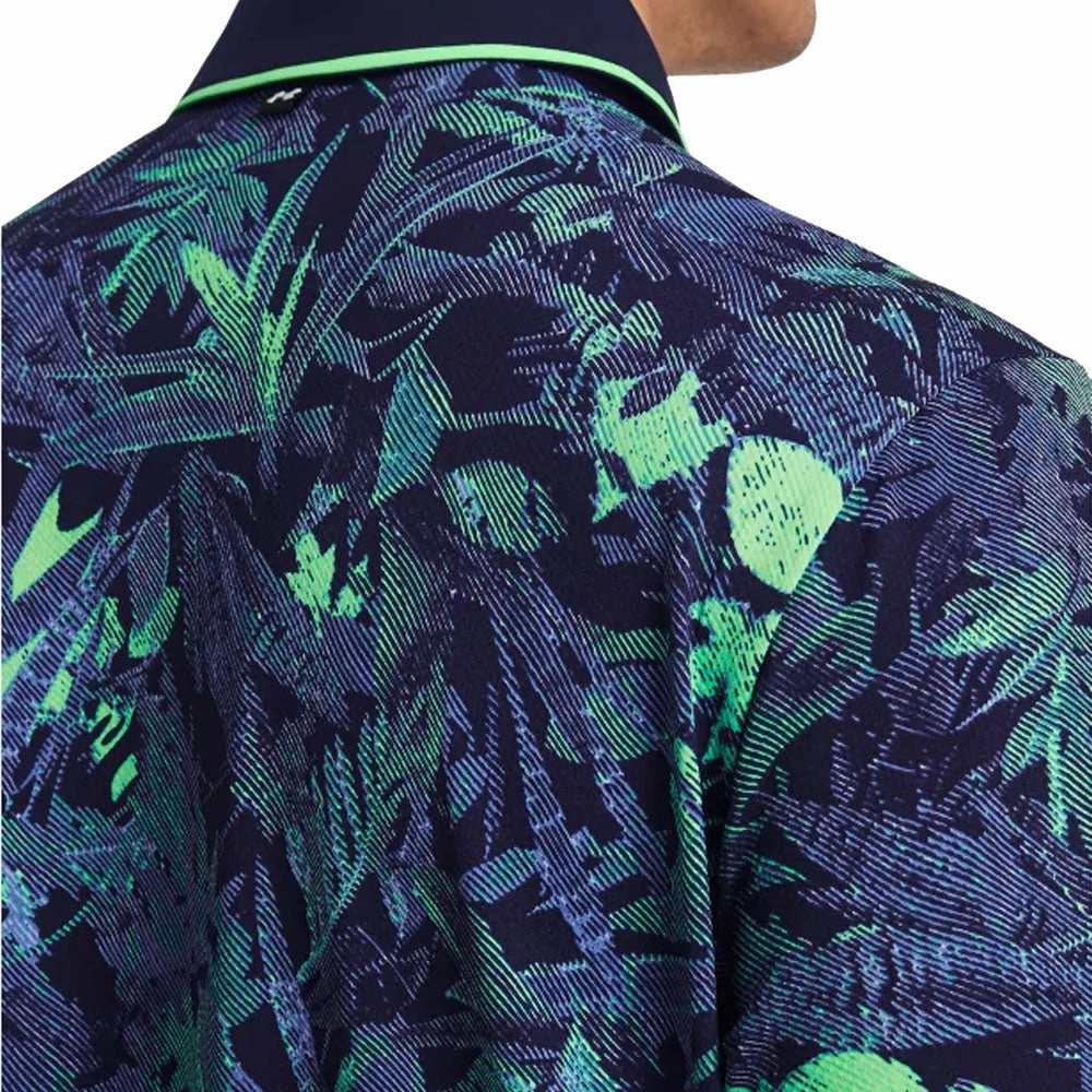 Under Armour Iso-Chill Edge Polo Shirt - Midnight Navy/Matrix Green/Matrix Green loose fitting Streetwear