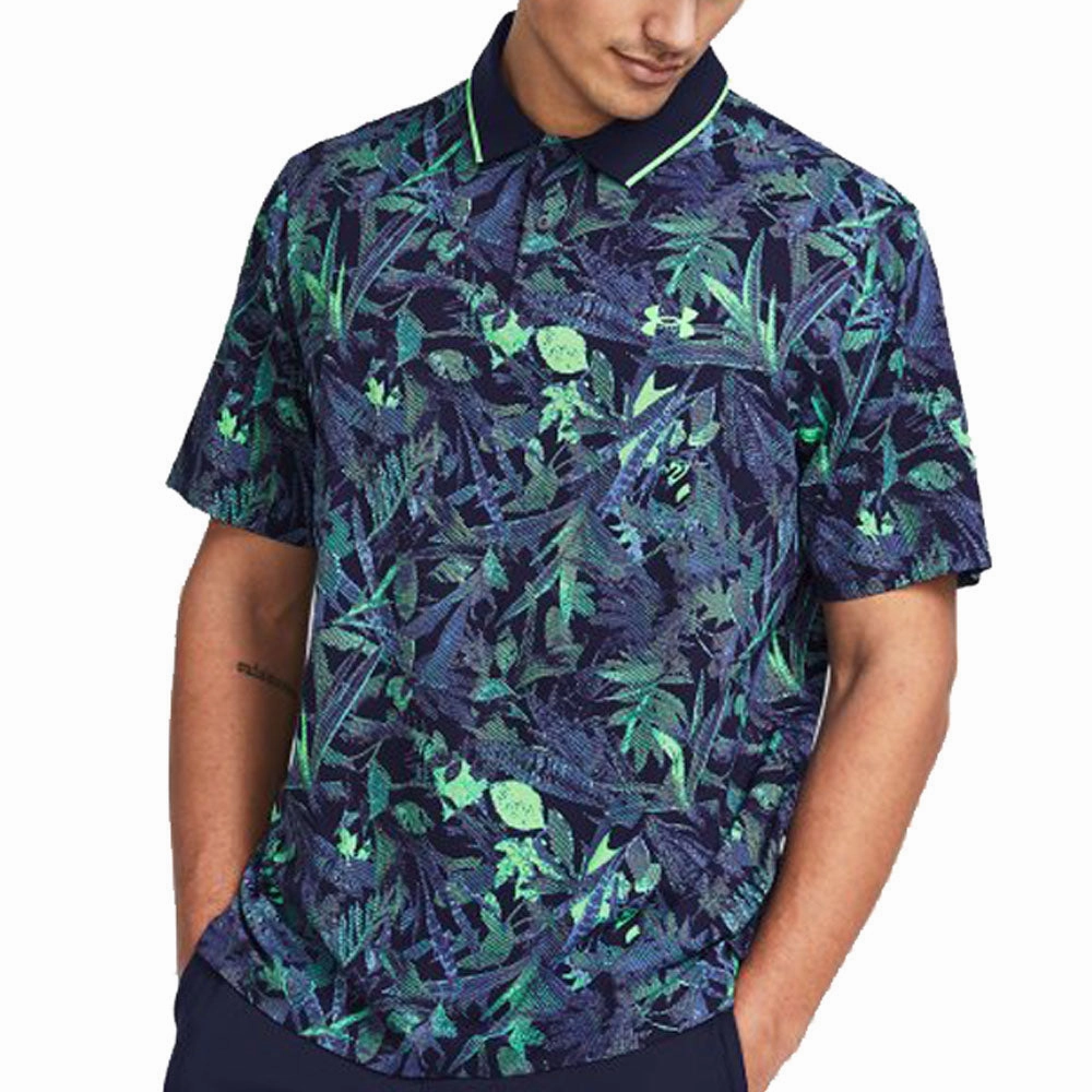 Under Armour Iso-Chill Edge Polo Shirt - Midnight Navy/Matrix Green/Matrix Green Eco Friendly Material Urban Trend Look