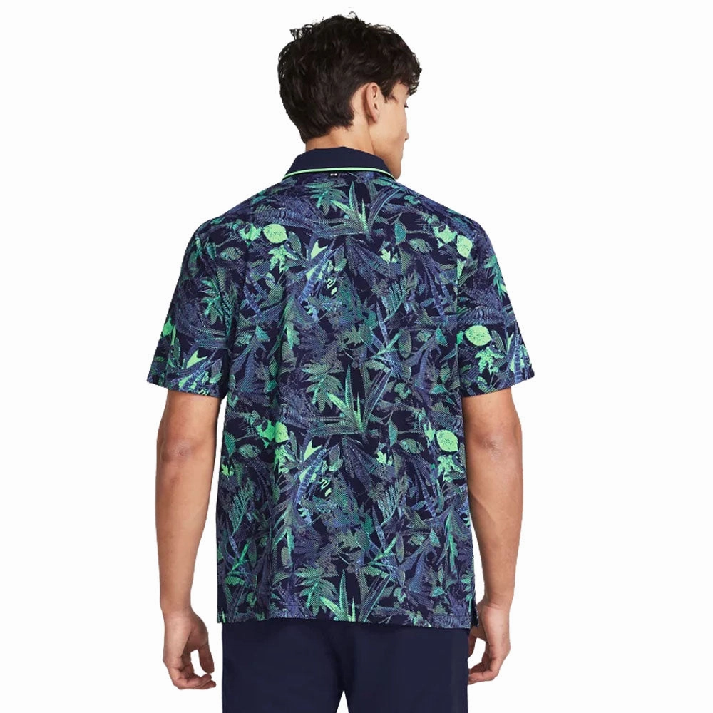 Durable Ribbed Hem Essential Wardrobe Under Armour Iso-Chill Edge Polo Shirt - Midnight Navy/Matrix Green/Matrix Green