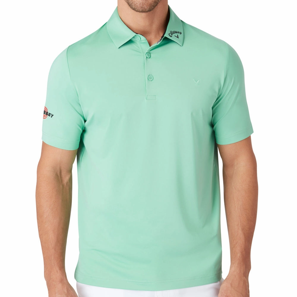 Callaway 3 Chev Odyssey Polo Shirt - Neptune Green Beachwear Ultra Soft Texture
