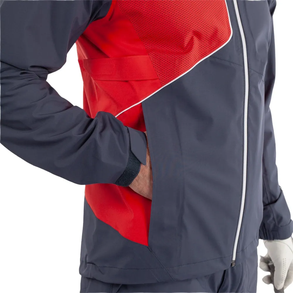 Galvin Green Ames Waterproof DRYVR Jacket - Navy/Red Weekend Casual