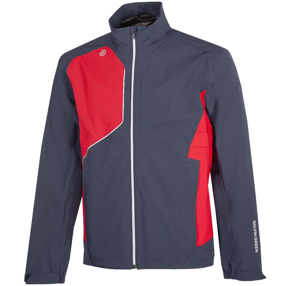 Smart Design Bonded Edge Finish Galvin Green Ames Waterproof DRYVR Jacket - Navy/Red
