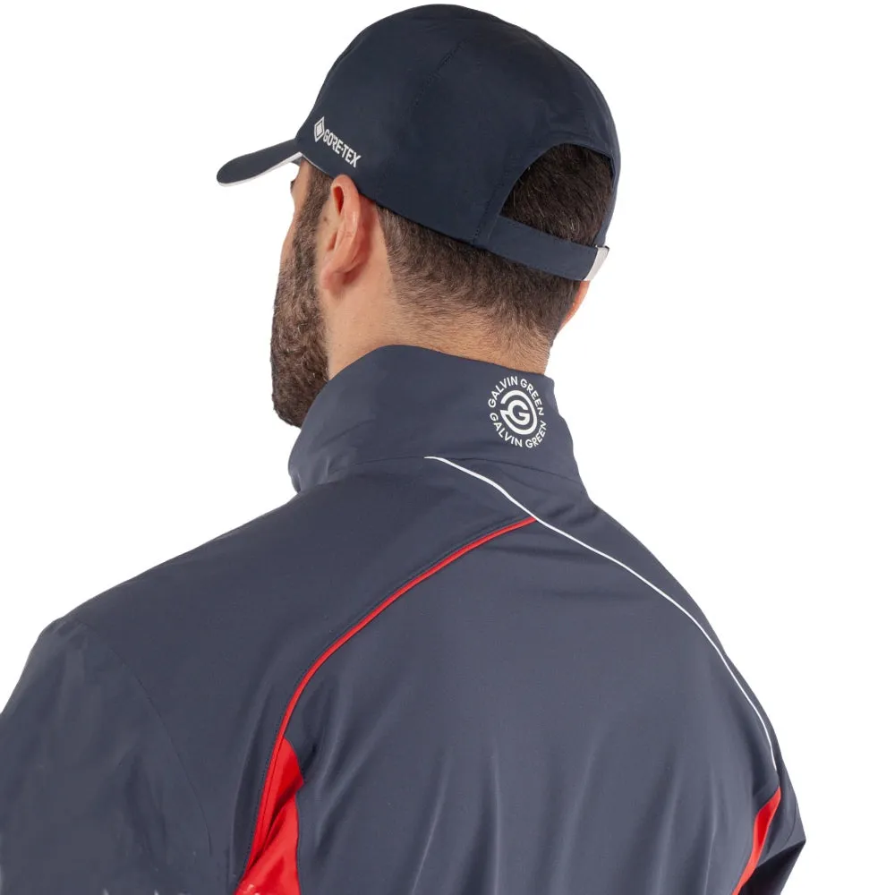 Quick Release Fasteners Galvin Green Ames Waterproof DRYVR Jacket - Navy/Red