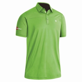 Callaway Odyssey Ventilated Blocked Polo Shirt - Jasmine Green Casual Comfort Relaxed Comfort Fit