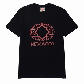 SlimFitDesign Recycled Polyester Metalwood Screen Illusion T-Shirt - Black