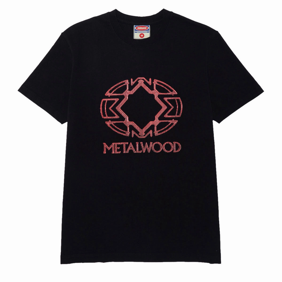 SlimFitDesign Recycled Polyester Metalwood Screen Illusion T-Shirt - Black