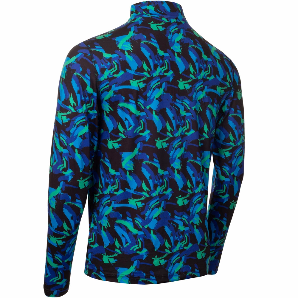 Calvin Klein Newport 1/2 Zip Pullover - Brushstroke Print Minimalist Look
