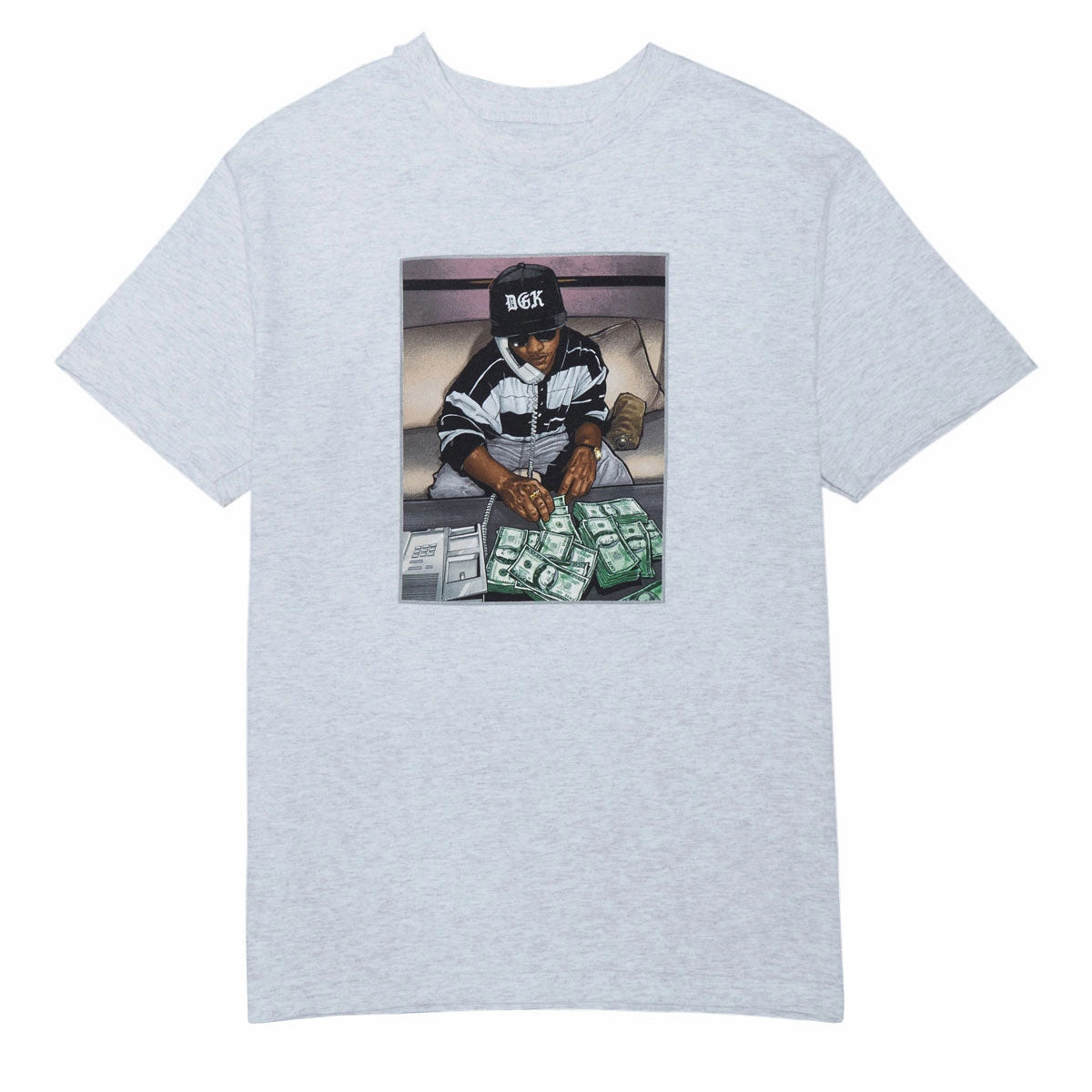 Flexible Cuff Design Effortless Comfort DGK Countdown T-Shirt - Ash