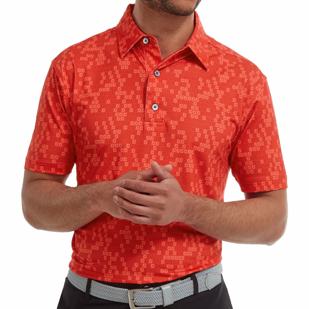 FootJoy Digital Camo Print Lisle Polo Shirt - Red Chic Style Trend Sporty Top
