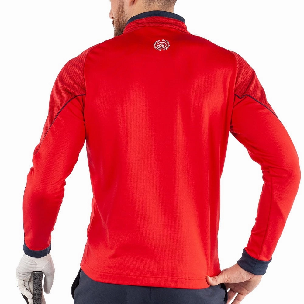 Galvin Green Daxton Insula 1/2 Zip Sweater - Red/Navy/White Weekend Sporty