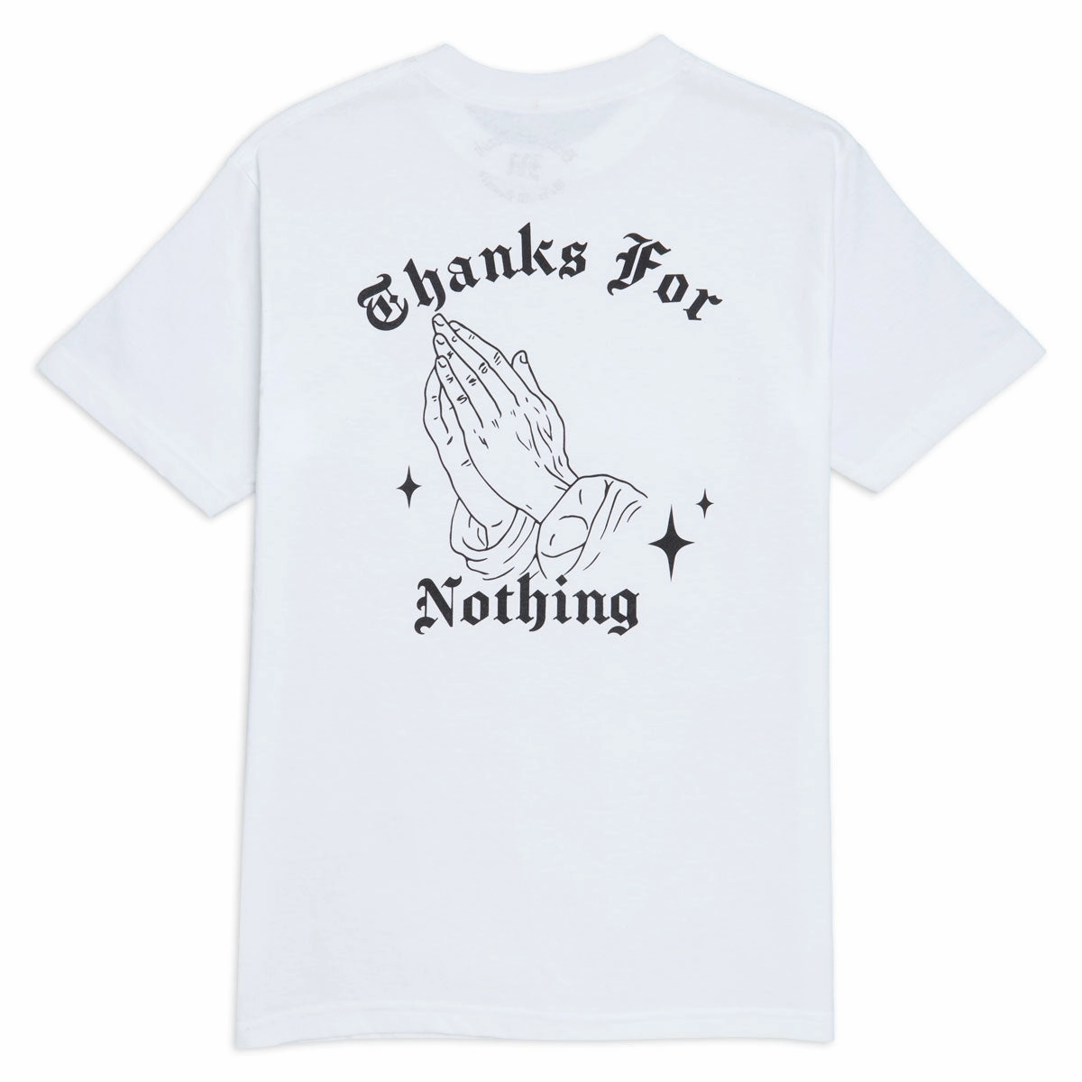 Soft Material Designer Trash Thanks For Nothing T-Shirt - White