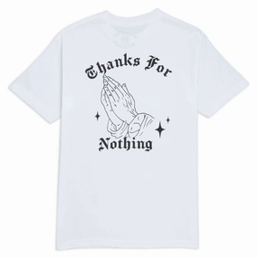 Soft Material Designer Trash Thanks For Nothing T-Shirt - White