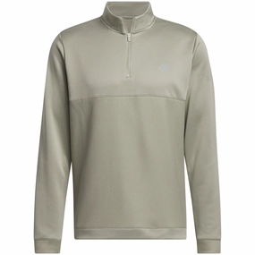Cozy And Stylish adidas Textured 1/4 Zip Pullover - Silver Pebble