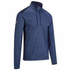 Callaway Dual Action Heathered Fleece Pullover - Peacoat Heather Core Active non hooded