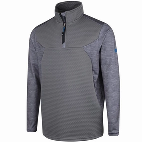 Island Green Hexagon Panelled Top Layer - Light Grey Marl Street Fashion