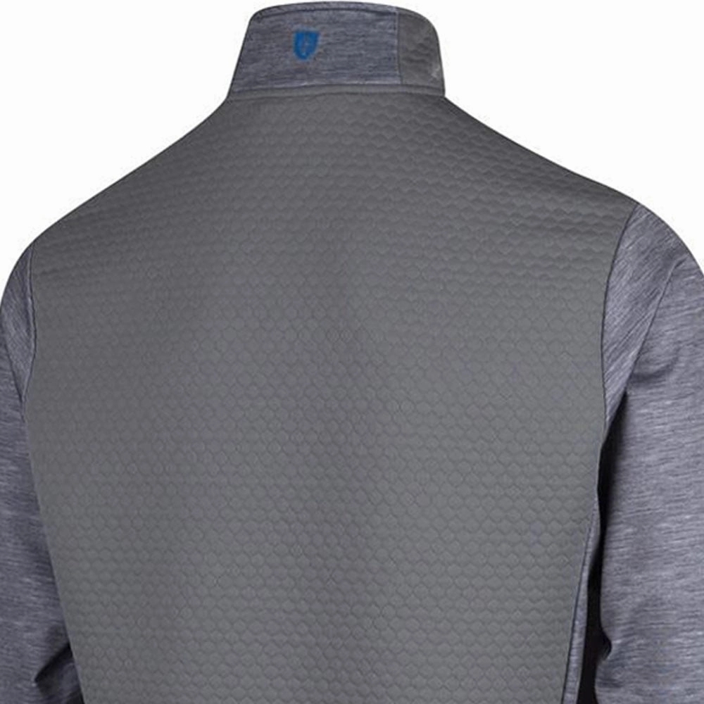 Timeless Look Island Green Hexagon Panelled Top Layer - Light Grey Marl