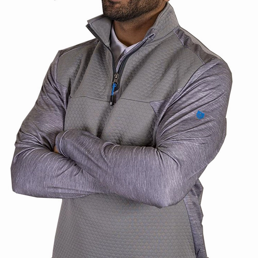 Island Green Hexagon Panelled Top Layer - Light Grey Marl product photography