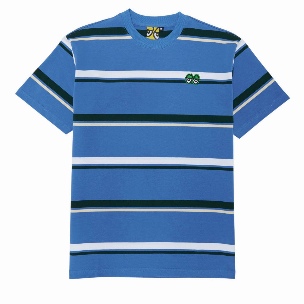 Krooked Eyes Emb Stripe T-Shirt - Multi Color/Green Smart Layer Bold Look