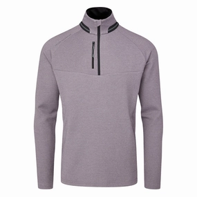 Oscar Jacobson Thomson Zip Neck Sweater - Light Plum Work Wear product rough ruggedness