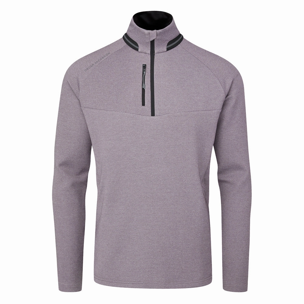 Oscar Jacobson Thomson Zip Neck Sweater - Light Plum Work Wear product rough ruggedness