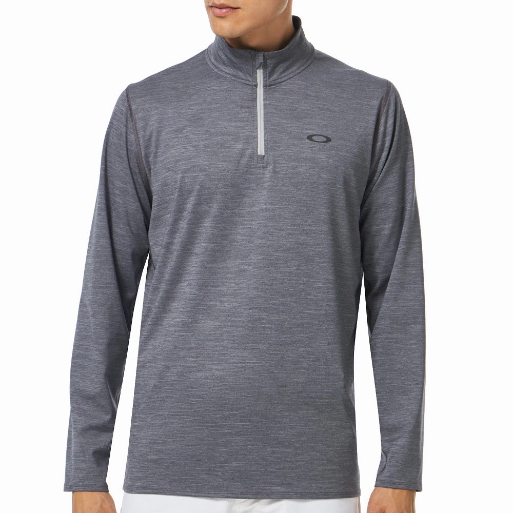 Oakley Gravity Range 1/4 Zip Pullover - Stone Grey Heather Minimalist Style