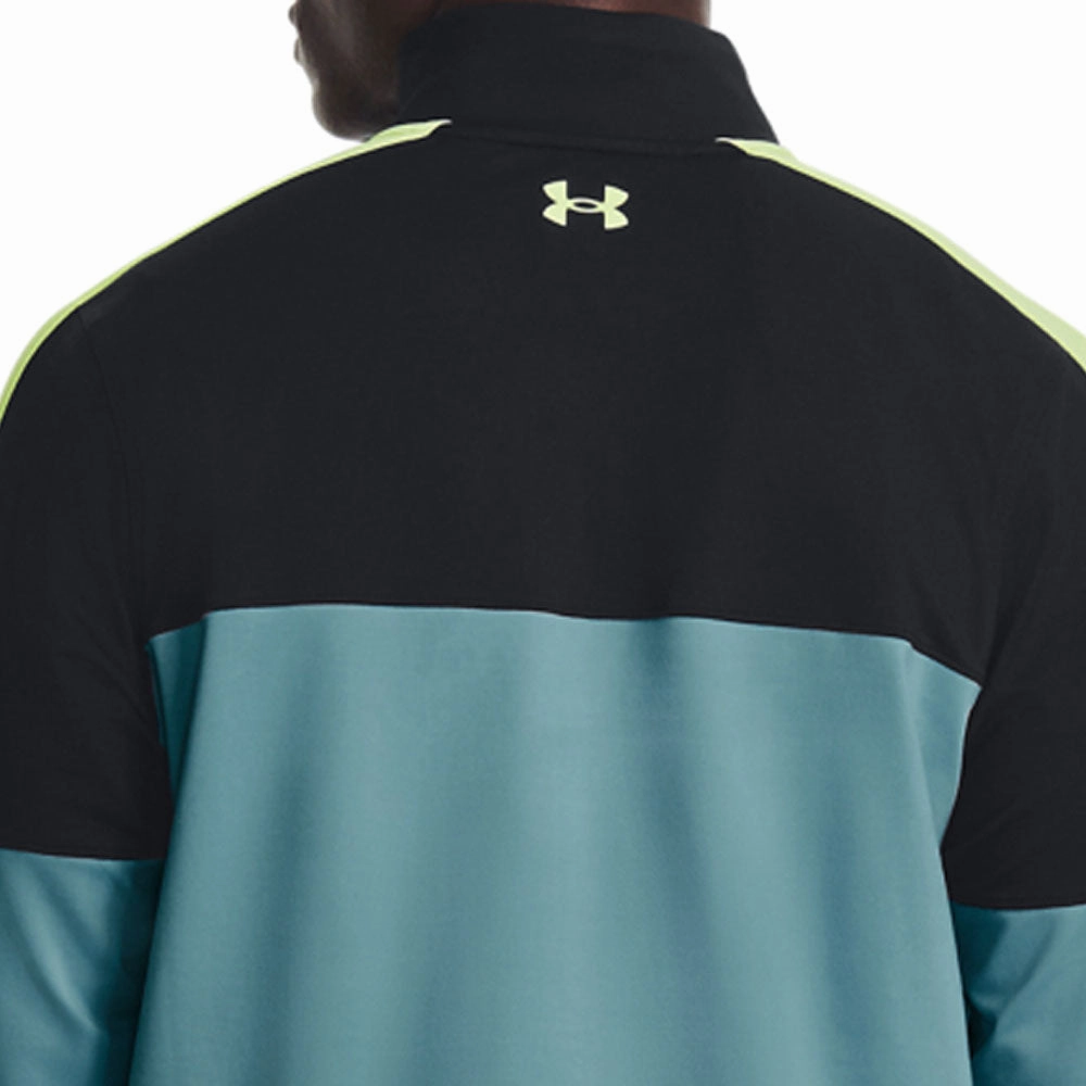 Tailored Fit Errand Ready Under Armour Storm Midlayer 1/2 Zip Pullover - Still Water/Black