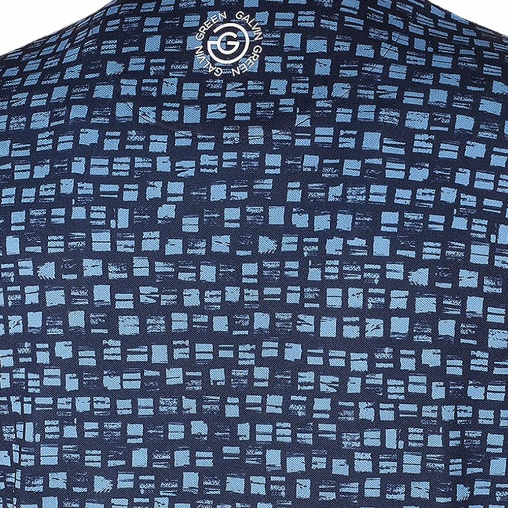 Galvin Green Mack Ventil8  Polo Shirt - Navy/Niagara Blue Edgy