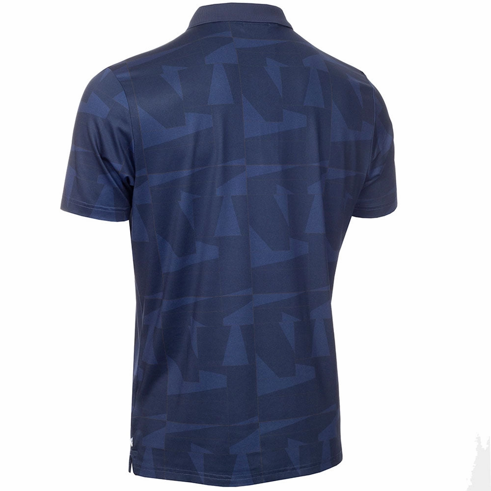 Street Ready Classic Cut Calvin Klein Hexta Printed Polo Shirt - Ink/Navy