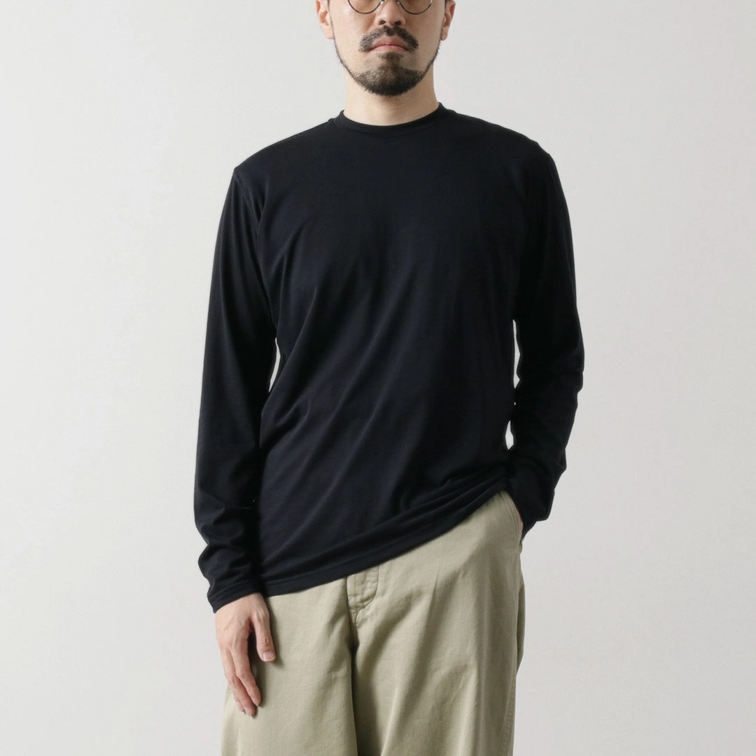 Modern and Soft FYNELYNE ENGINEERED BY LIFILL / Cottony Long Sleeve Crew Neck T-Shirt