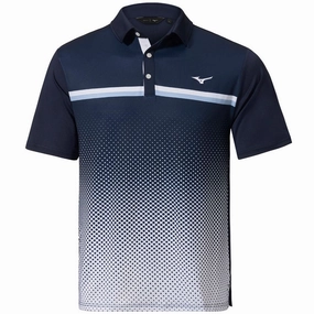 Mizuno Quick Dry Elite Gradient Polo Shirt - Deep Navy Versatile Fit Comfy Essentials Wear