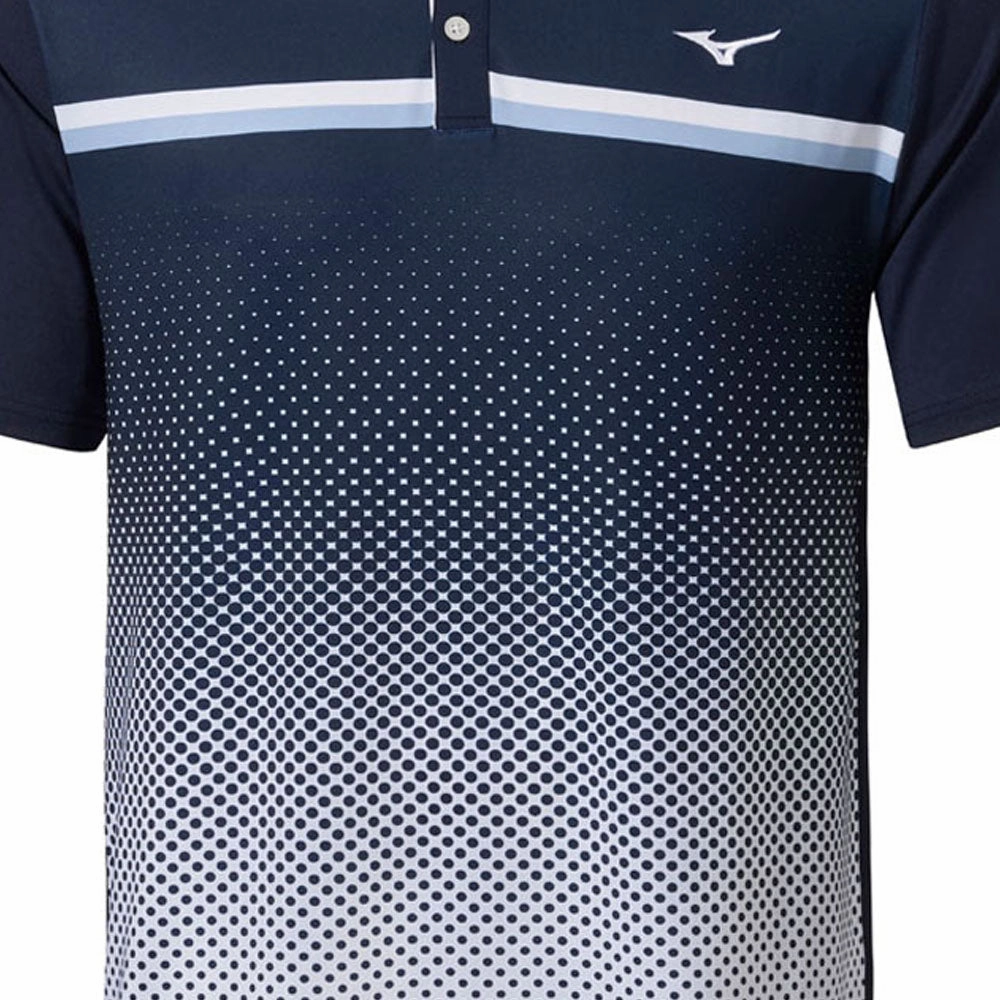 Mizuno Quick Dry Elite Gradient Polo Shirt - Deep Navy Holiday Trend RecycledBlend