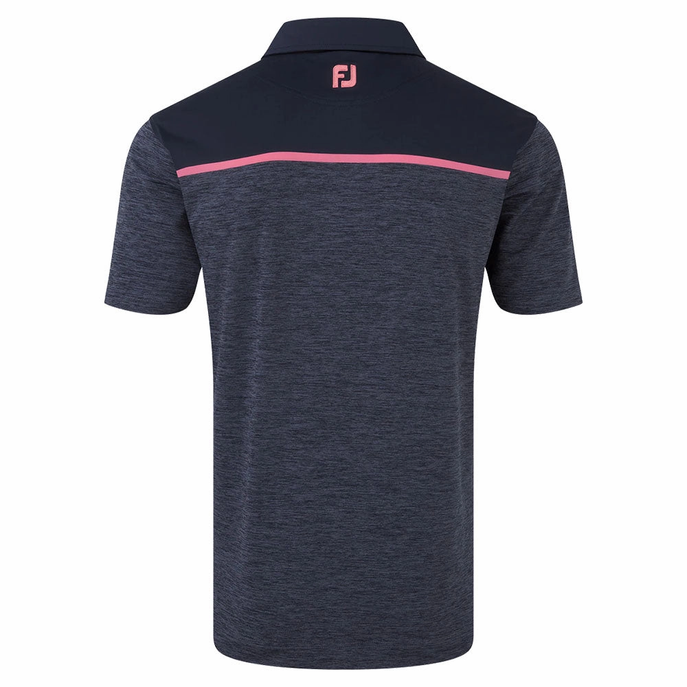 Perfect Fit FootJoy Space Dye Block Lisle Polo Shirt - Navy