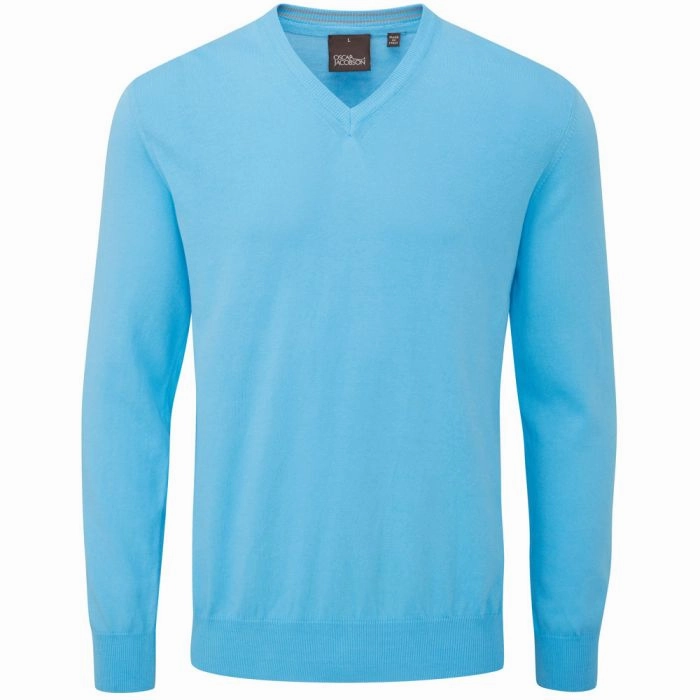 Oscar Jacobson Constable Pullover - Bright Blue product family togetherness